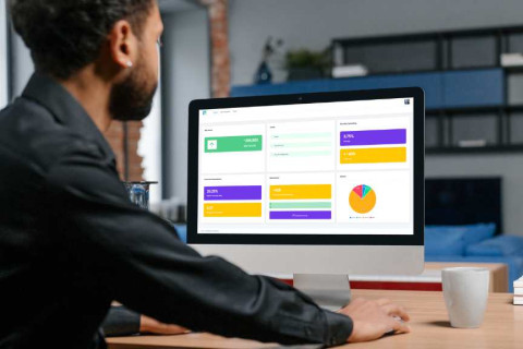 A young man using the ECF app